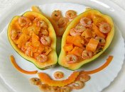 Папайя с креветками
