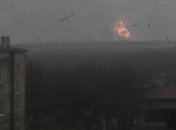 Пожар на складе боеприпасов: появилось видео с высоты птичьего полета