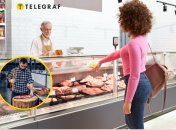 В мясном магазине