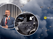 Один из взрывов повредил авто