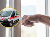 "Скорая", окно, рука женщины