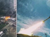 В Святошинском районе из-за ракетного удара загорелись автомобили