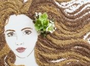 Мама и дочь создают потрясающие портреты из даров природы (Фото)