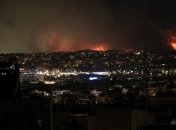 Лесные пожары в Греции тушат с воздуха