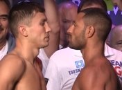 Головкин и Брук прошли взвешивание (Видео)