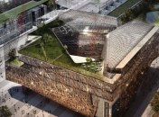 Здание с фасадом, который очищает воздух