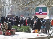 На гумконвое был портрет Ахмата Кадырова