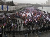 В Москве завершается шествие в память о Немцове