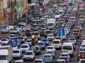 Столицу Украины сковали пробки на дорогах