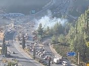 Над местом взрыва поднялось облако дыма