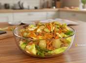 Салат из фасоли и шампиньонов