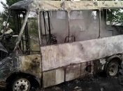 В Херсоне дотла сгорела маршрутка