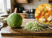 Капуста по-корейски получается хрустящей и сочной