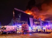 Пылает "Крокус Сити Холл"