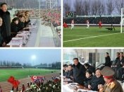 Ким Чен Ын привел дочь на футбол