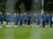 Сборная Украины на тренировке