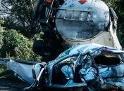 Масштабная авария: грузовик с топливом столкнулся с 4 авто