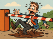 Мужчина поскользнулся