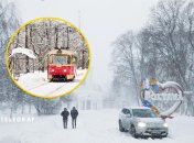 Трамвай, зимняя Полтава