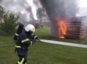 Пожарные Украины и Беларуси провели совместные учения 