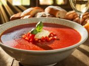 Гаспачо – это идеальный суп для лета (изображение создано с помощью ИИ)