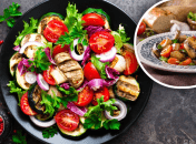 Мясной салат с грибами