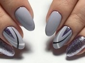 Маникюр 2019: изысканный серый дизайн (Фото)