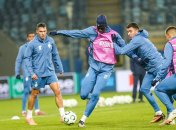 Тренировка футболистов "Динамо"