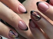 Маникюр 2020: крутой черный френч (Фото)