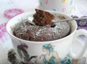 Шоколадный кекс в микроволновке