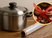 Почистить чеснок можно с помощью кастрюли и пищевой пленки