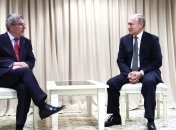 Томас Бах и Владимир Путин в 2019 году