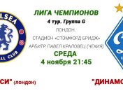 Лига чемпионов. "Челси" - "Динамо": онлайн матча