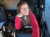 Украинская дальнобойщица покоряет немецкие автобаны (Видео)