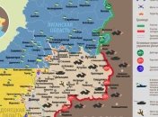 Карта АТО: На Мариупольском направлении боевики лупят из артиллерии и танков