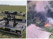 Поліпшений дрон R-18 підриває ворожу техніку