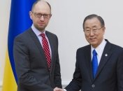 Яценюк попросил генсека ООН о помощи в освобождении заложников