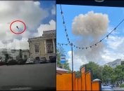 Момент удара по кафе в Таганроге 28.07.2023