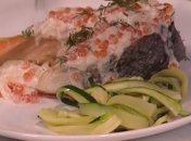 Сёмга под икорно-сливочным соусом