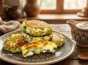 Сырники с вареным яйцом и зеленью