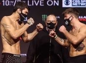 Боец ММА поблагодарил соперника за бой, побывав в "стоячем" нокауте (видео)