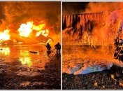 Пожежа на місці удару