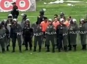 Футбольный матч превратился в массовое побоище, "гости" убегали на грузовике для лошадей (Видео)