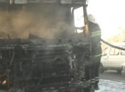 В Одессе загорелся грузовик