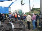 На Черкащине сошел с рельсов вагон-цистерна со сжиженным газом