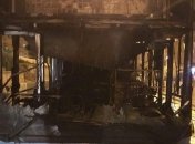 Во Львове загорелась маршрутка 