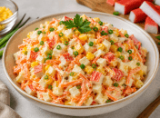 Салат с крабовыми палочками и корейской морковью