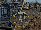 Изуродованное кладбище в Константиновке