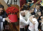 "Слугу народа" просто засыпали цветами в Раде: яркие фото