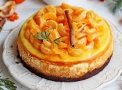 Десерт на Новый год: зимний чизкейк с мандаринами